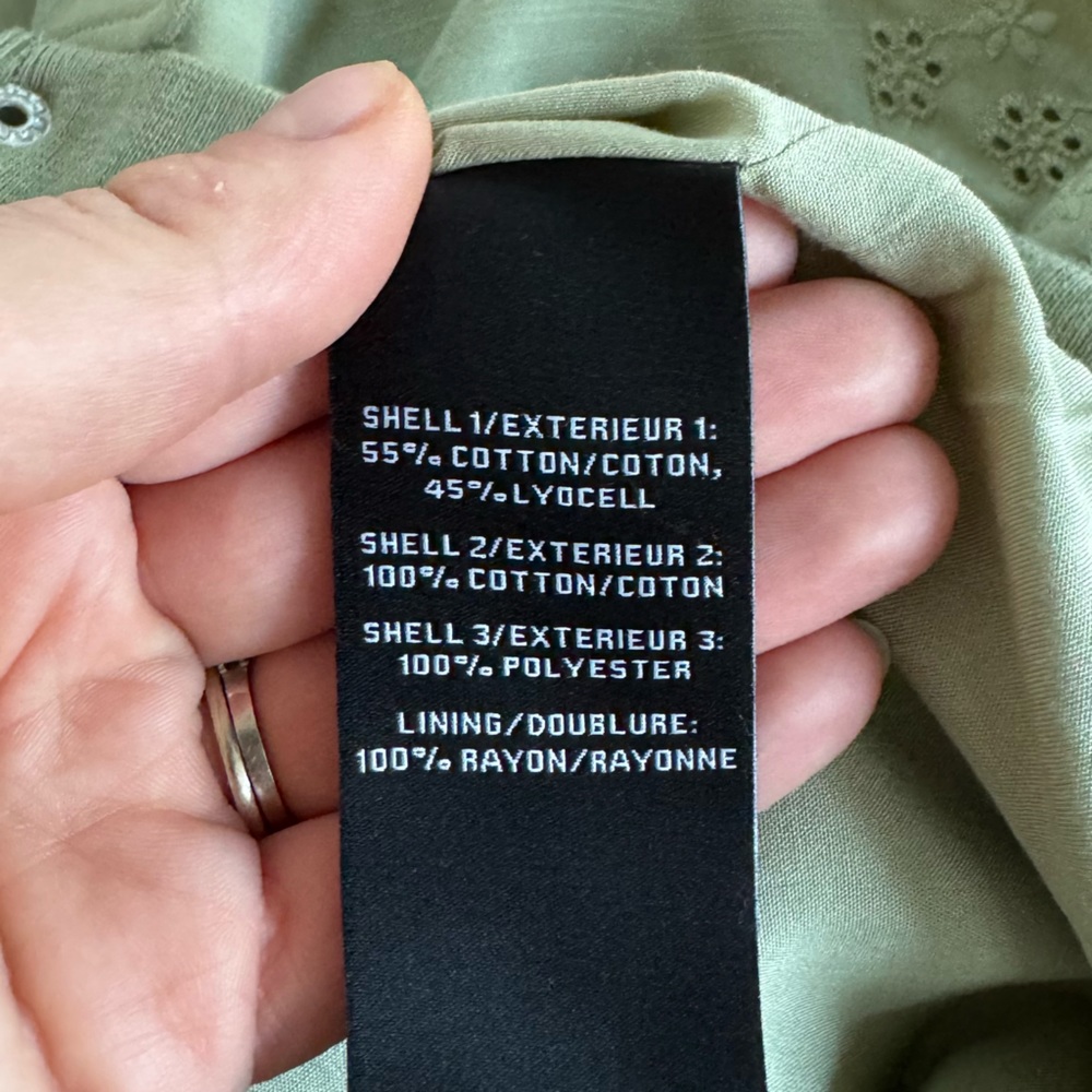 7 For all mankind, pastel green jacket size M beautiful embroidered sleeves - Picture 6 of 6